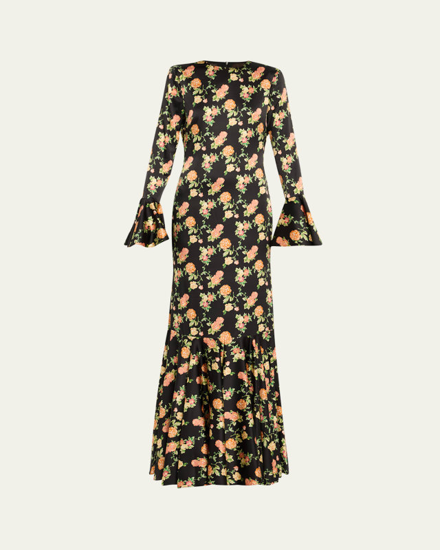 Allonia Floral Silk Gown